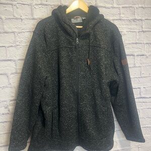 Rugged Elements Charcoal Hooded Zip Up Hoodie XL